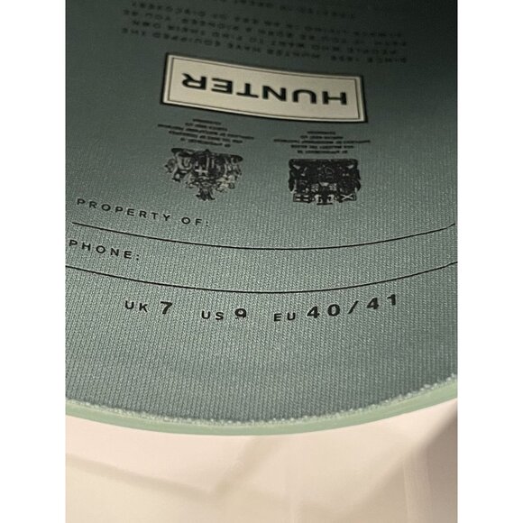 Hunter Seafoam Green Women 10 Original Tall Knee Gloss Galoshes Rain Boots NEW - Picture 7 of 9